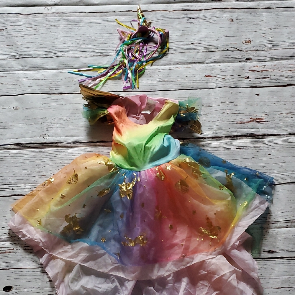 GIRLS UNICORN COLORFUL COSTUME 🦄